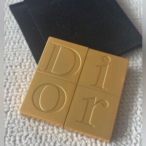Authentic Christian Dior Vintage Purse Mirror Gold Compact in Pouch -Never Used